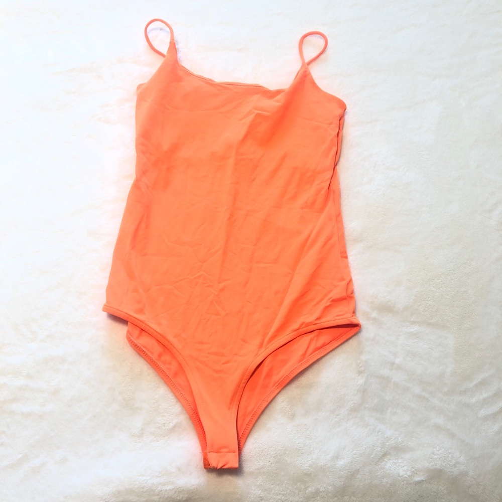 Neon Orange Bodysuit Small